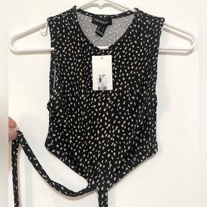 Brand new high neck wrap top